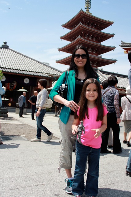 Mia and I at the Sensoji Temple. 